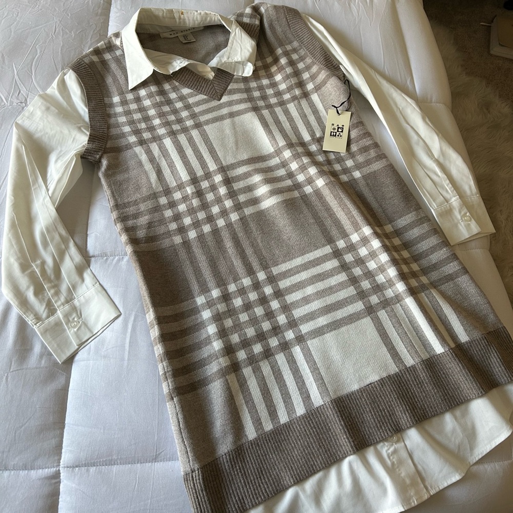 Plaid sweater with undershirt (attached)